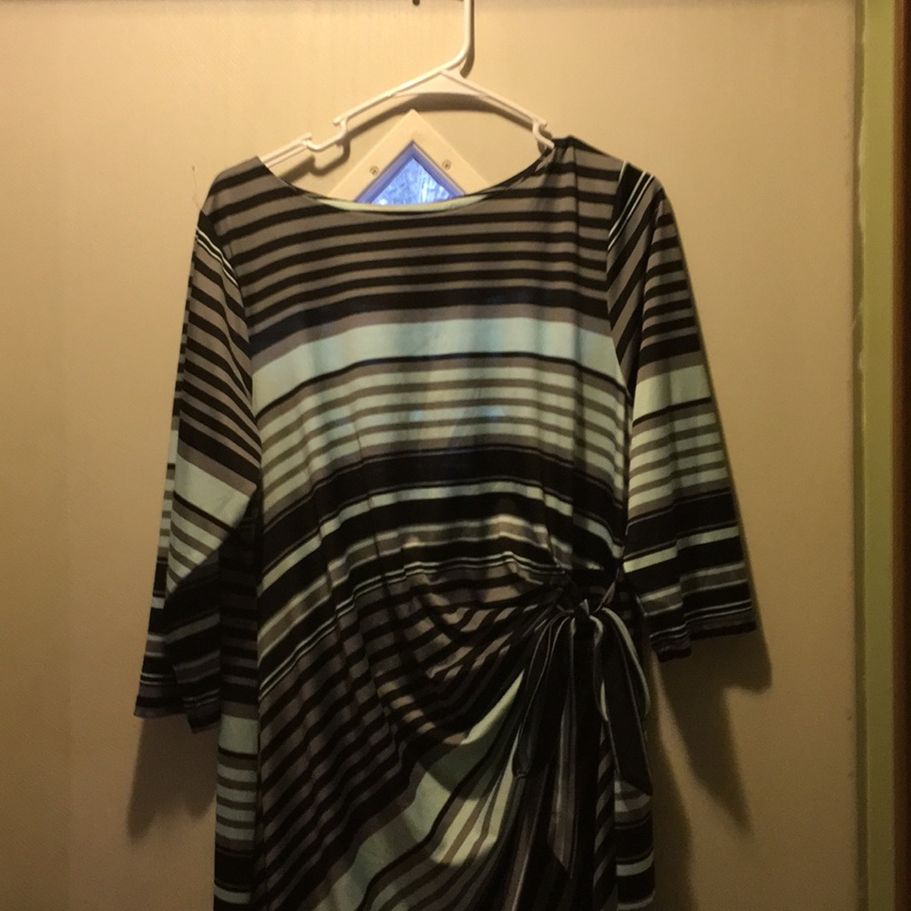 Baby blue with black stripes